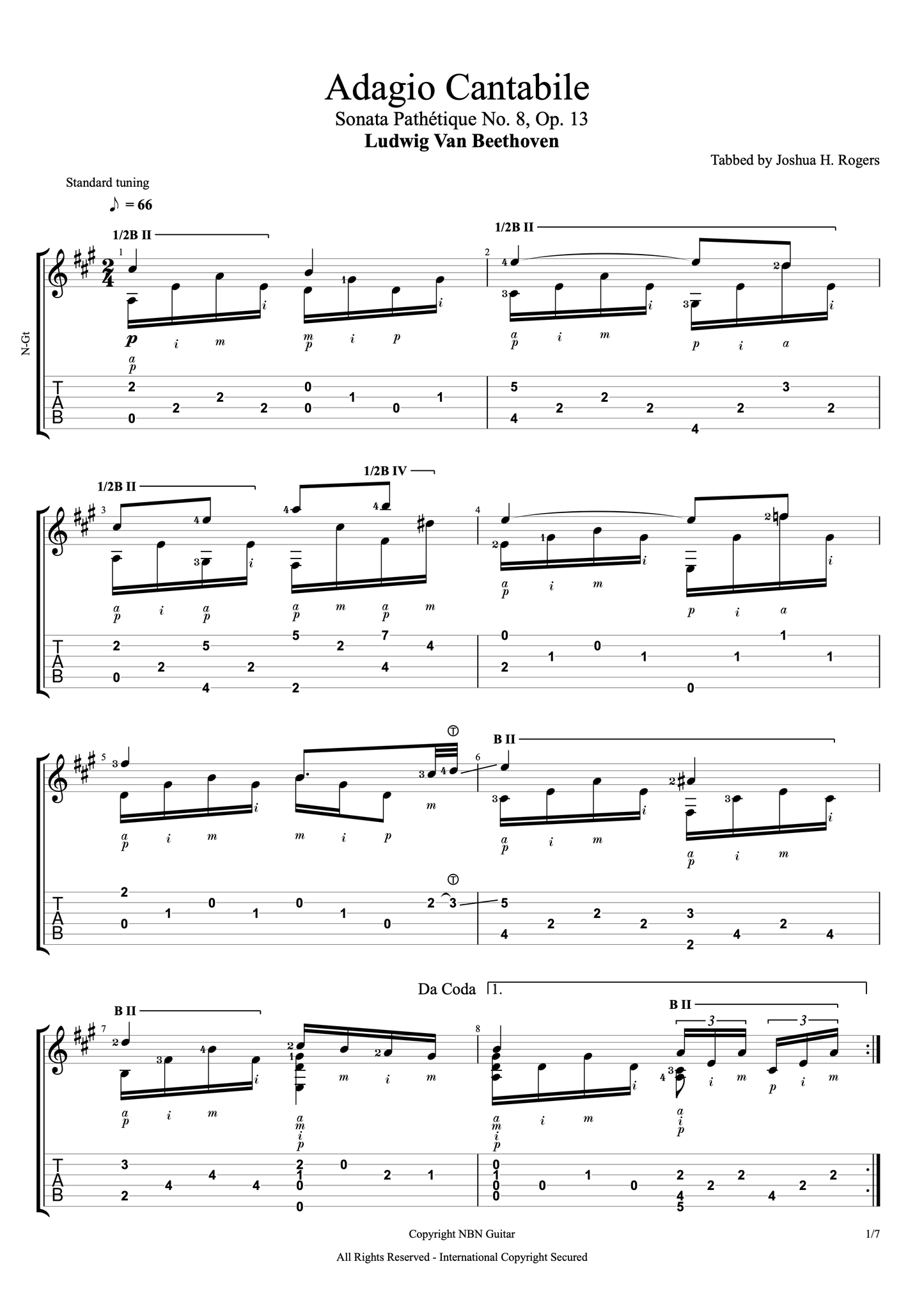 Beethoven Scores - The NBN Guitar Ludwig van Beethoven Collection