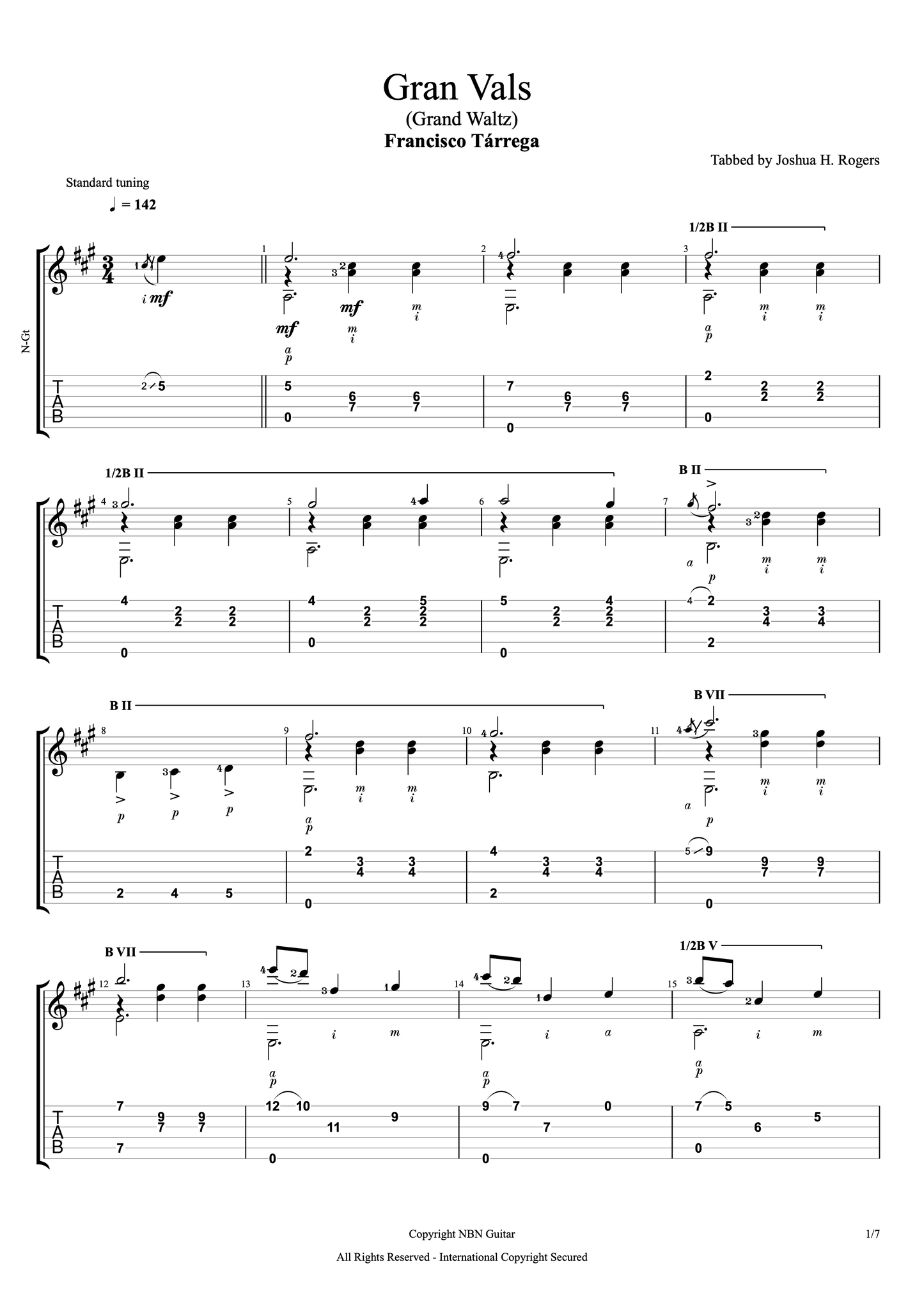 Ten Tárrega Scores - The NBN Guitar Francisco Tárrega Collection